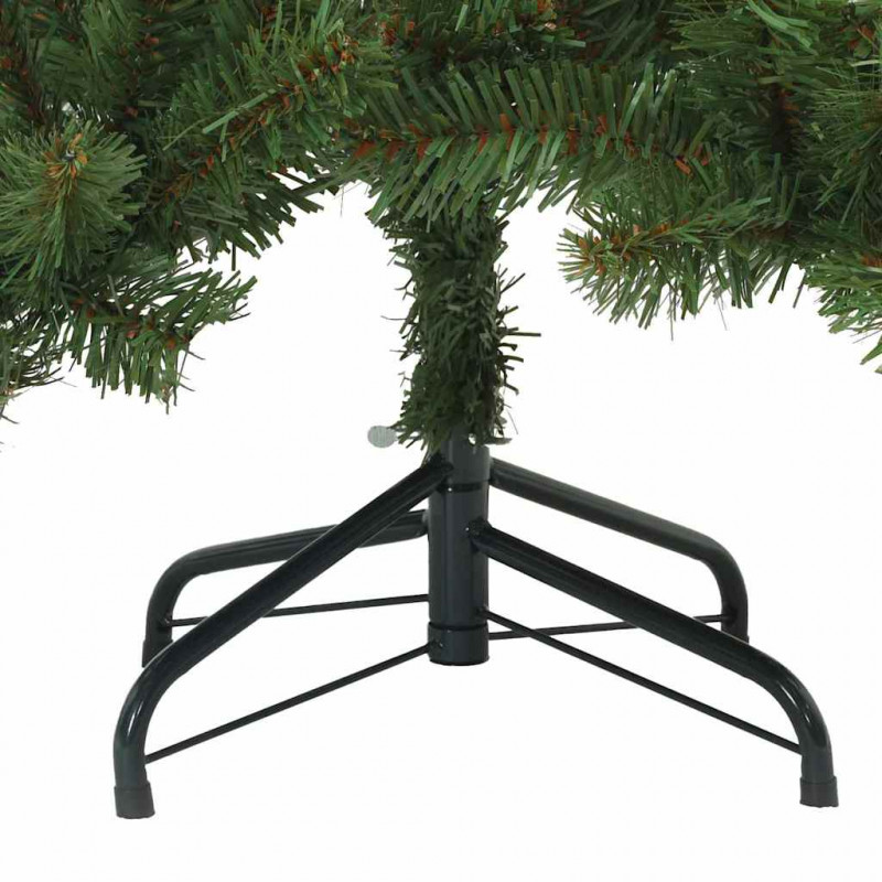 Sztuczna choinka z zawiasami Zielony 150 cm PVC i stal