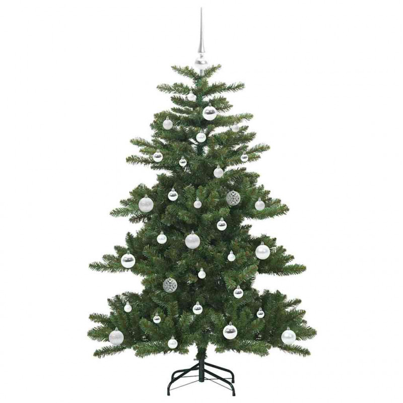 Sztuczna choinka z zawiasami Zielony 150 cm PVC i stal