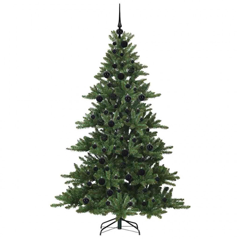 Sztuczna choinka z zawiasami Zielony 180 cm PVC i stal