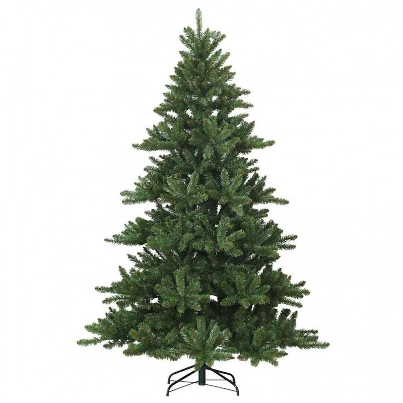 Sztuczna choinka z zawiasami Zielony 210 cm PVC i stal