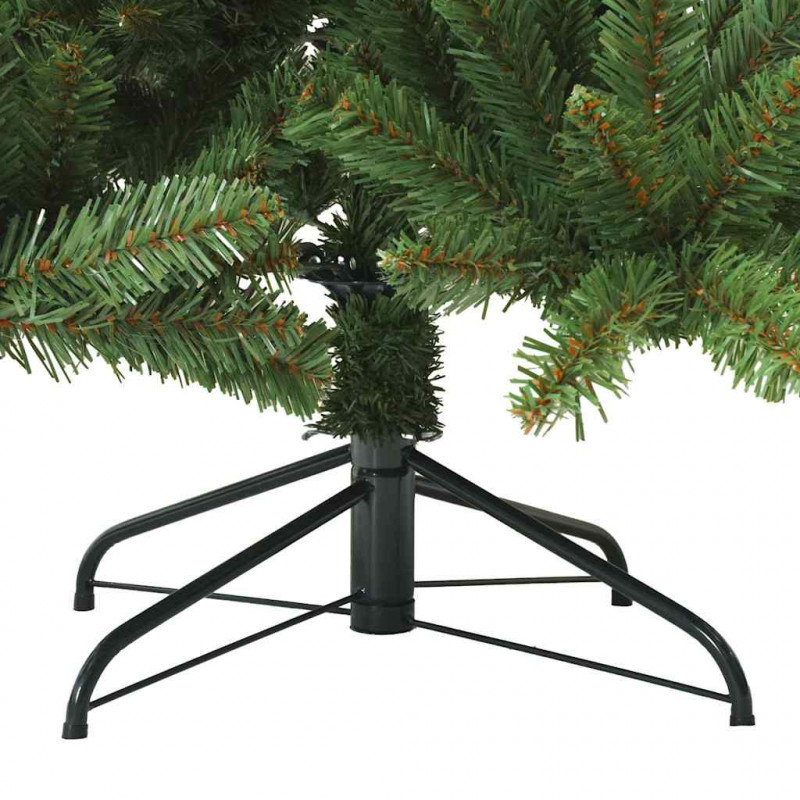 Sztuczna choinka z zawiasami Zielony 210 cm PVC i stal