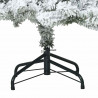 Sztuczna choinka z zawiasami z podstawą Biały 150 cm PVC i stal