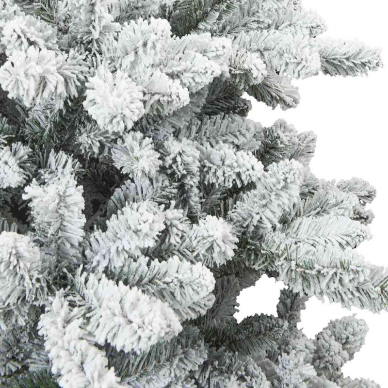 Sztuczna choinka z zawiasami z podstawą Biały 150 cm PVC i stal