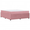 Ramka łóżka z materacem Różowy 180 x 200 cm tkanina