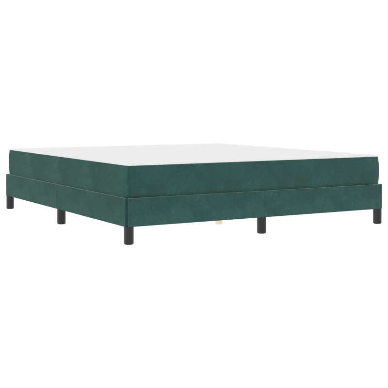 Łóżko sprężynowe z materacem Ciemna zieleń 180 x 200 cm tkanina