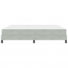 Łóżko sprężynowe z materacem Jasnoszary 200 x 200 cm tkanina
