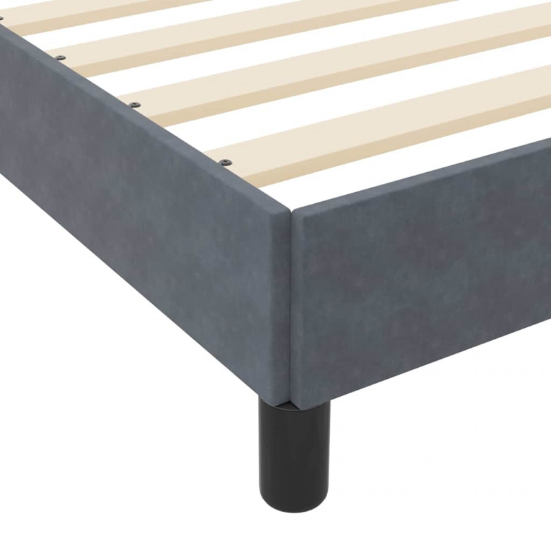Łóżko sprężynowe z materacem Ciemnoszary 80 x 210 cm tkanina