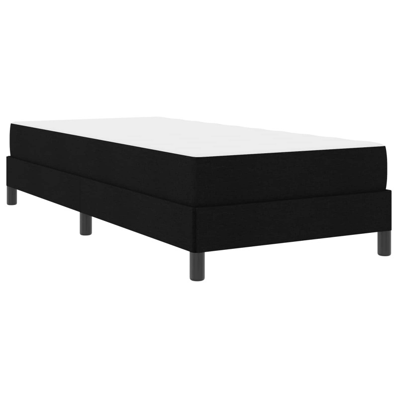 Łóżko sprężynowe z materacem Czarny 80 x 200 cm tkanina