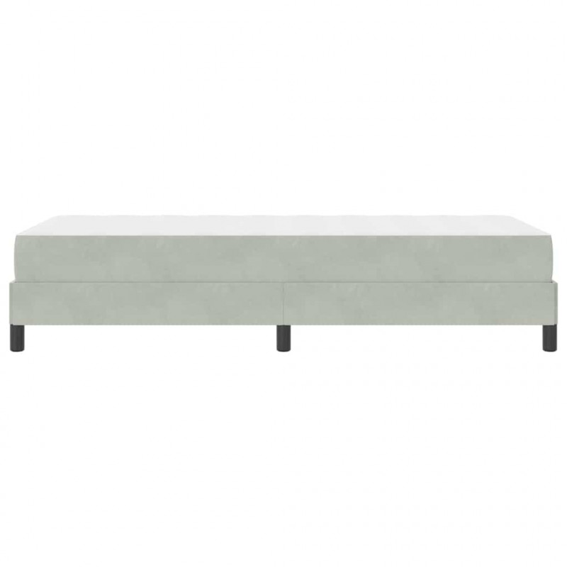 Łóżko sprężynowe z materacem Jasnoszary 90 x 210 cm tkanina