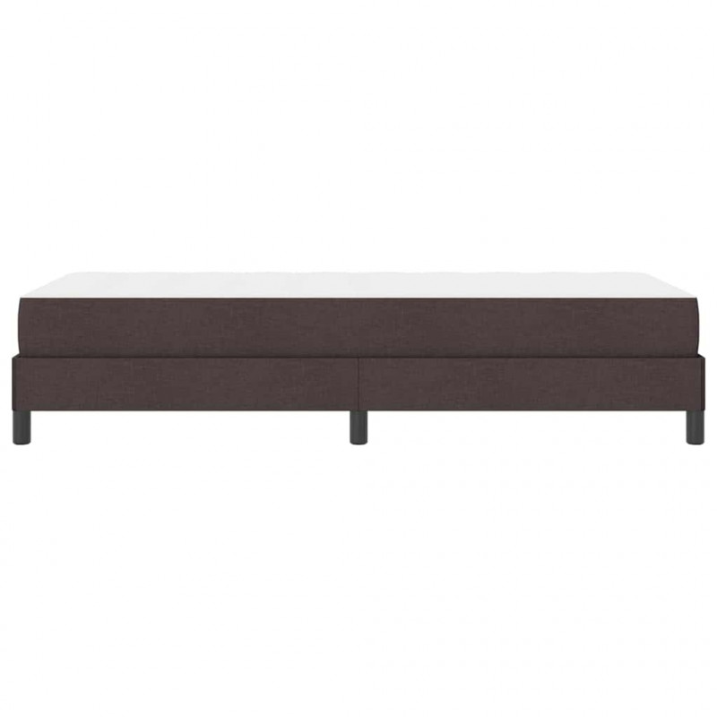 Łóżko sprężynowe z materacem Ciemny brąz 90 x 190 cm tkanina