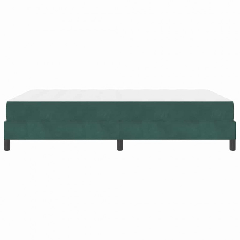 Łóżko sprężynowe z materacem Ciemna zieleń 160 x 210 cm tkanina