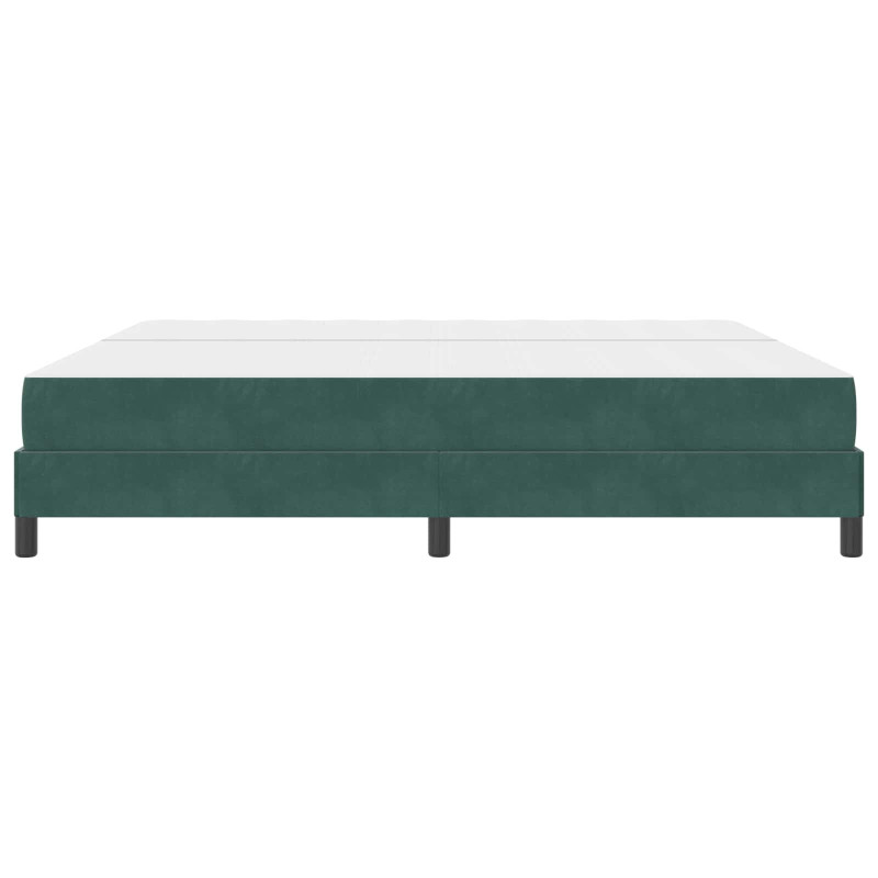 Łóżko sprężynowe z materacem Ciemna zieleń 200 x 210 cm tkanina