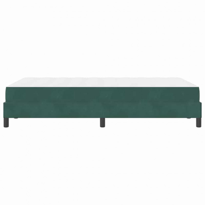 Łóżko sprężynowe z materacem Ciemna zieleń 120 x 220 cm tkanina