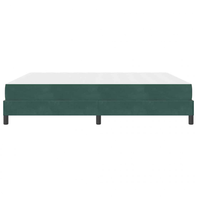 Łóżko sprężynowe z materacem Ciemna zieleń 180 x 220 cm tkanina