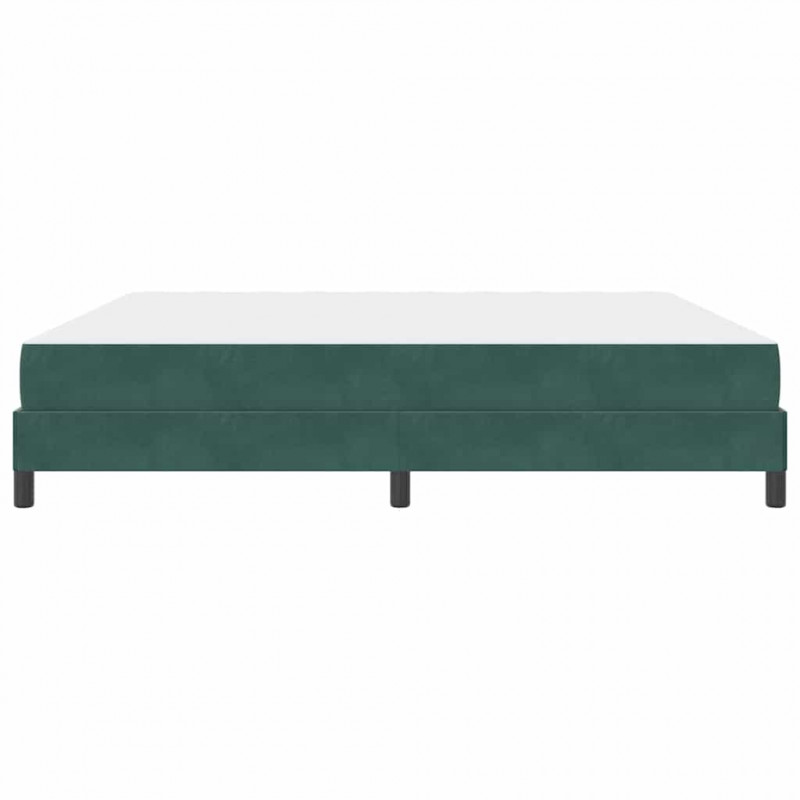 Łóżko sprężynowe z materacem Ciemna zieleń 200 x 220 cm tkanina