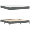 Łóżko sprężynowe z materacem Ciemnoszary 180 x 200 cm tkanina