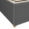 Ramka łóżka z materacem Ciemnoszary 80 x 200 cm tkanina