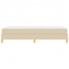 Łóżko sprężynowe z materacem Kremowy 90 x 190 cm tkanina