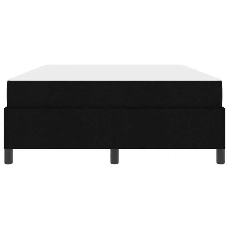 Łóżko sprężynowe z materacem Czarny 140 x 190 cm tkanina