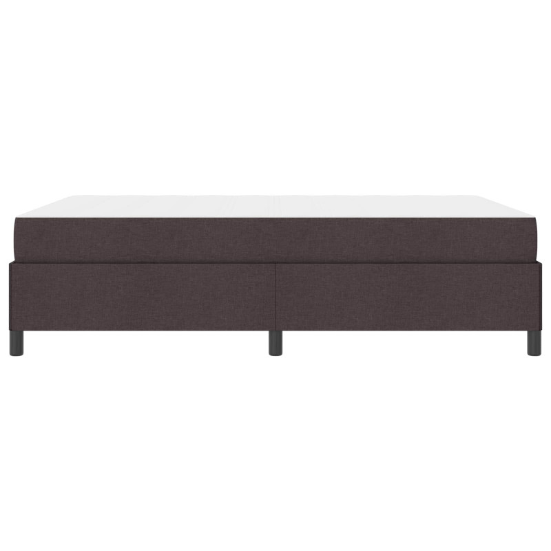 Łóżko sprężynowe z materacem Ciemny brąz 140 x 190 cm tkanina