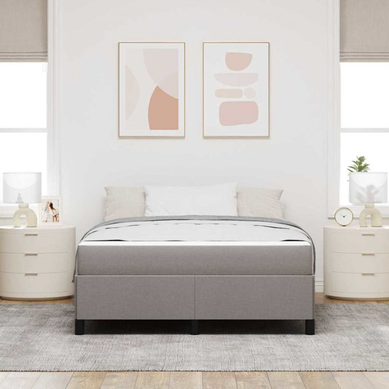 Łóżko sprężynowe Ciemnoszary 160 x 200 cm tkanina