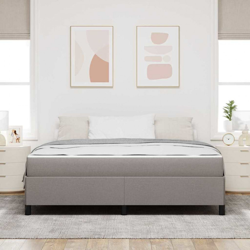 Łóżko sprężynowe Ciemnoszary 180 x 200 cm tkanina
