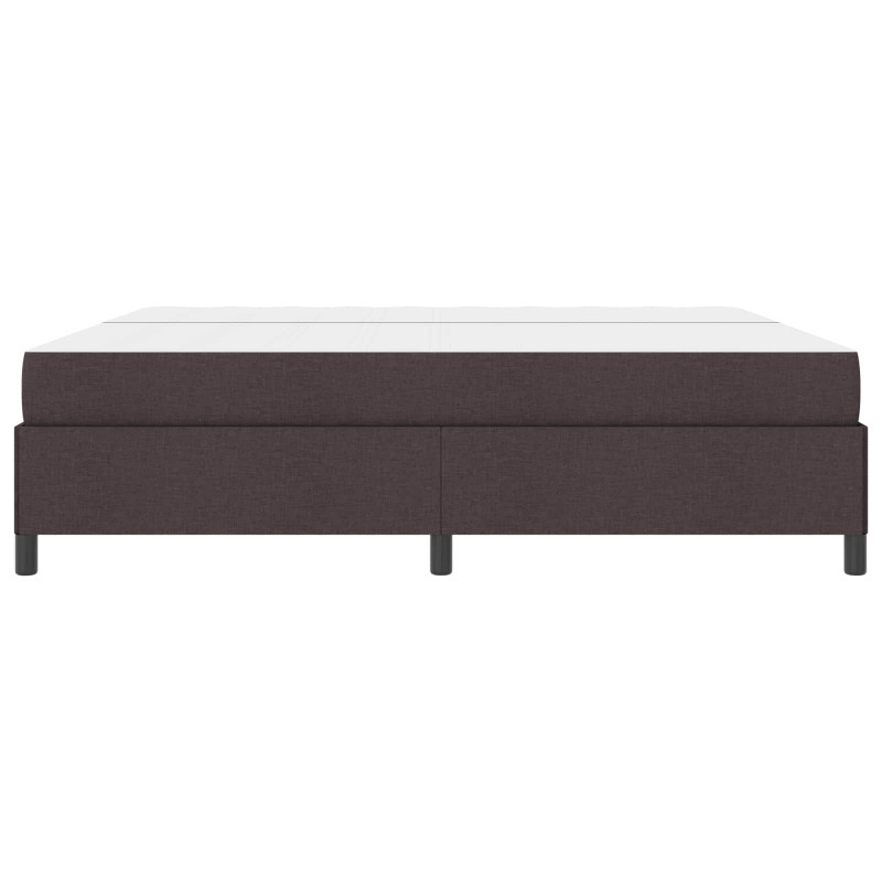 Łóżko sprężynowe z materacem Ciemny brąz 200 x 200 cm tkanina