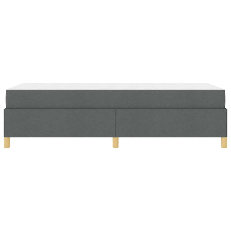 Ramka łóżka z materacem Ciemnoszary 80 x 200 cm tkanina