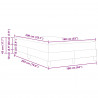 Łóżko sprężynowe z materacem Kremowy 160 x 200 cm tkanina