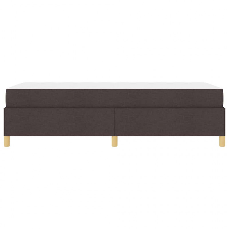 Ramka łóżka z materacem Ciemny brąz 80 x 200 cm tkanina
