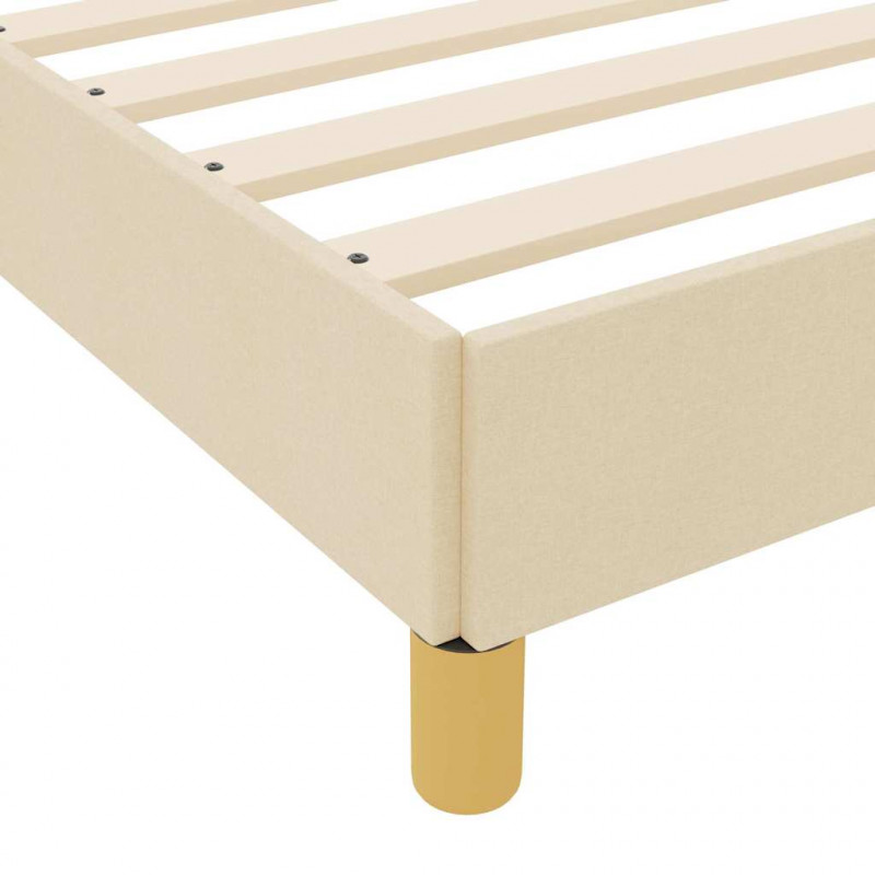 Łóżko sprężynowe z materacem Kremowy 180 x 200 cm tkanina