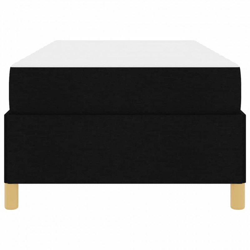 Ramka łóżka z materacem Czarny 90 x 190 cm tkanina