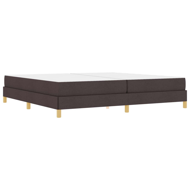 Łóżko sprężynowe z materacem Ciemny brąz 200 x 200 cm tkanina