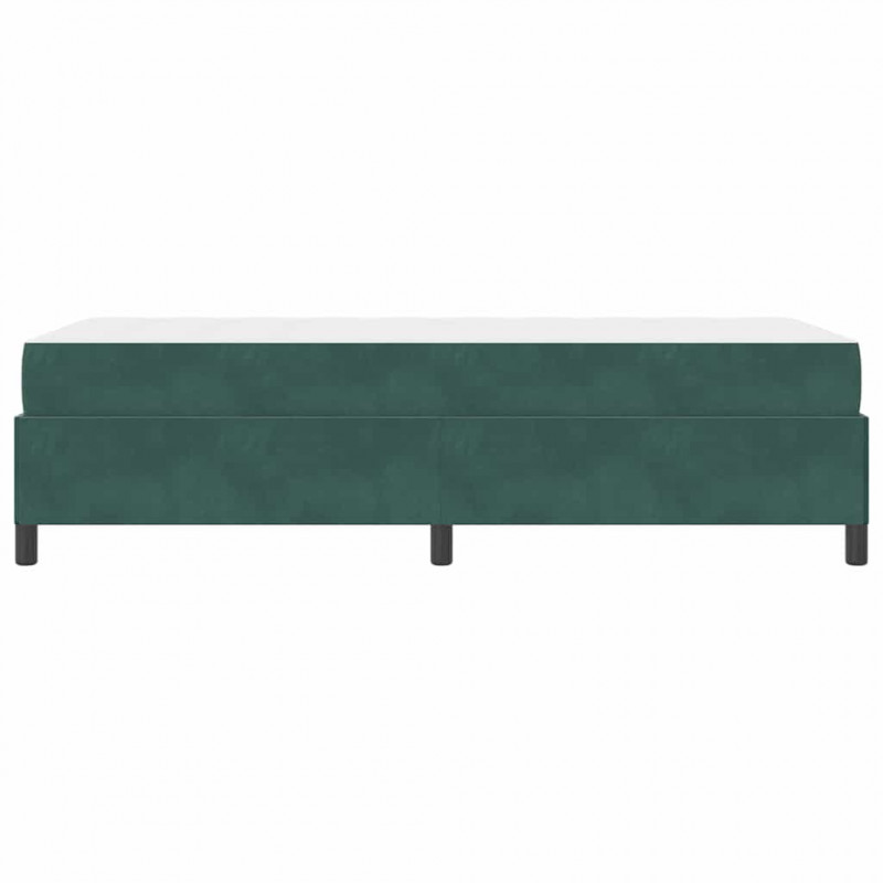 Ramka łóżka z materacem Ciemna zieleń 80 x 200 cm tkanina
