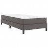 Ramka łóżka z materacem Szary 90 x 190 cm tkanina