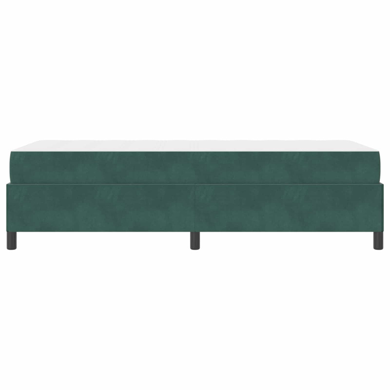 Ramka łóżka z materacem Ciemna zieleń 90 x 200 cm tkanina