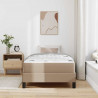 Ramka łóżka z materacem Cappuccino 90 x 200 cm tkanina