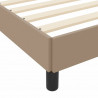 Ramka łóżka z materacem Cappuccino 100 x 200 cm tkanina