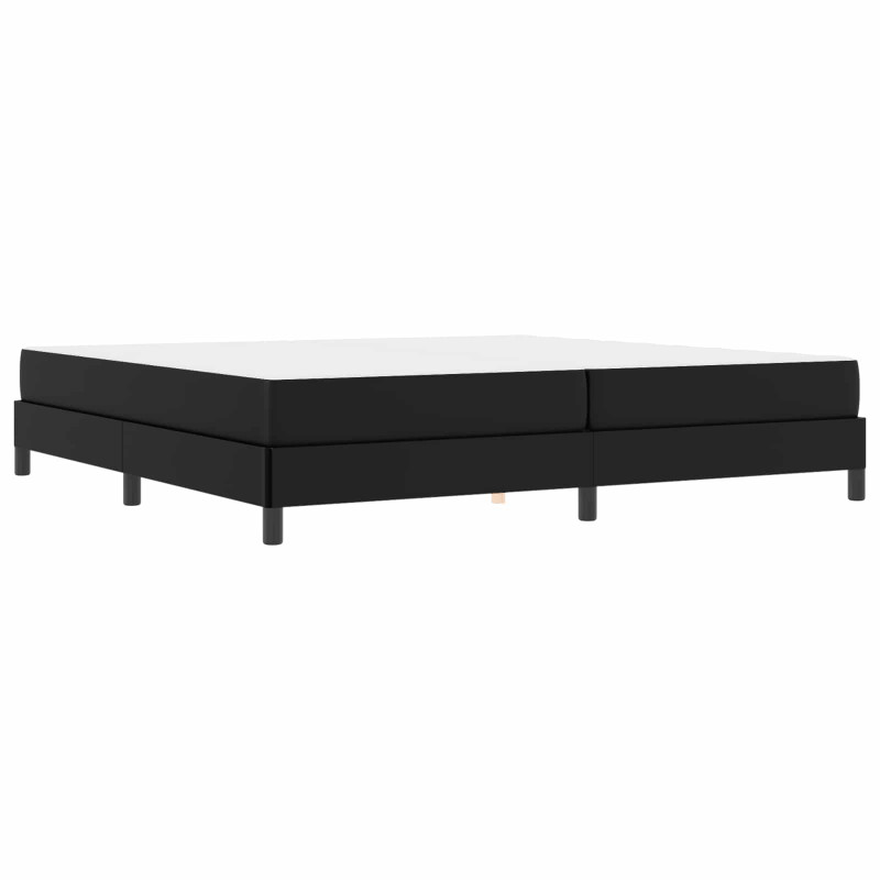 Ramka łóżka z materacem Czarny 200 x 200 cm tkanina