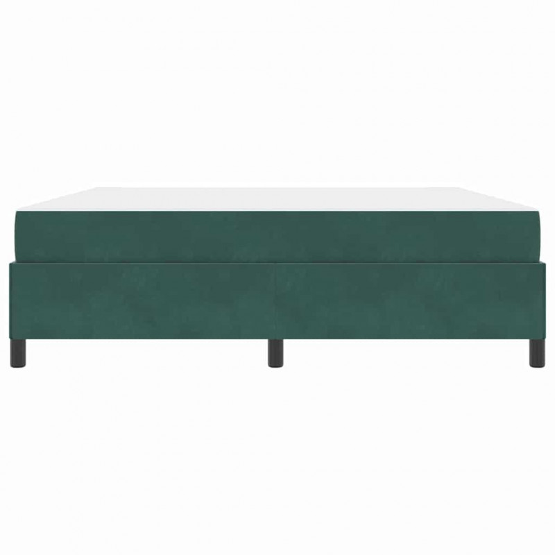 Ramka łóżka z materacem Ciemna zieleń 180 x 200 cm tkanina