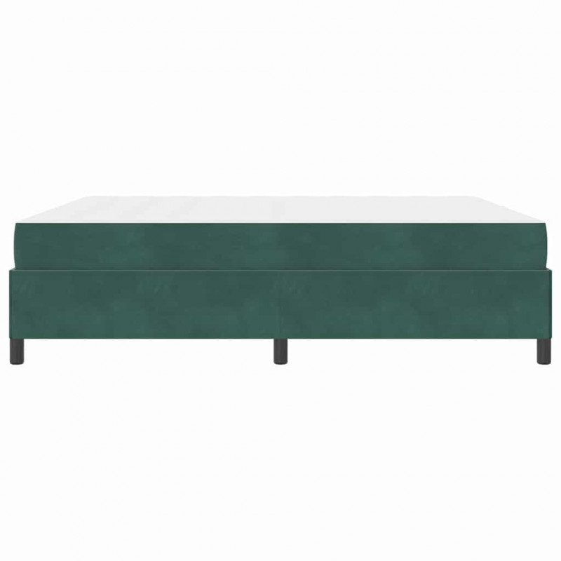 Ramka łóżka z materacem Ciemna zieleń 180 x 200 cm tkanina