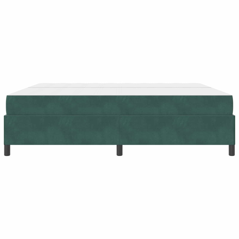 Ramka łóżka z materacem Ciemna zieleń 200 x 200 cm tkanina