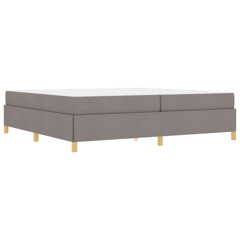 Ramka łóżka z materacem Ciemnoszary 200 x 200 cm tkanina