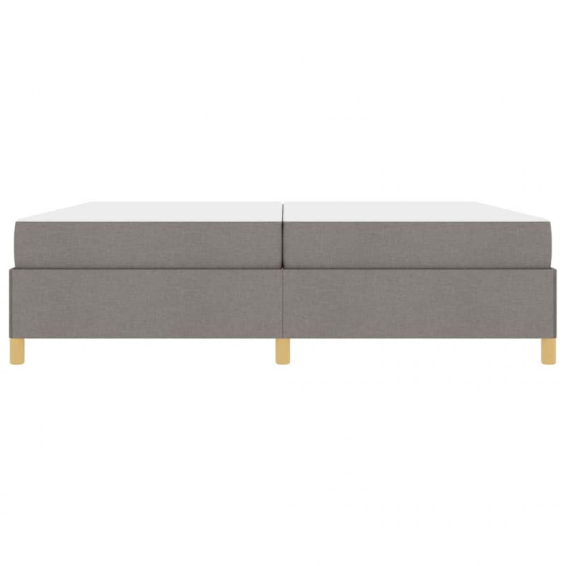 Ramka łóżka z materacem Ciemnoszary 200 x 200 cm tkanina