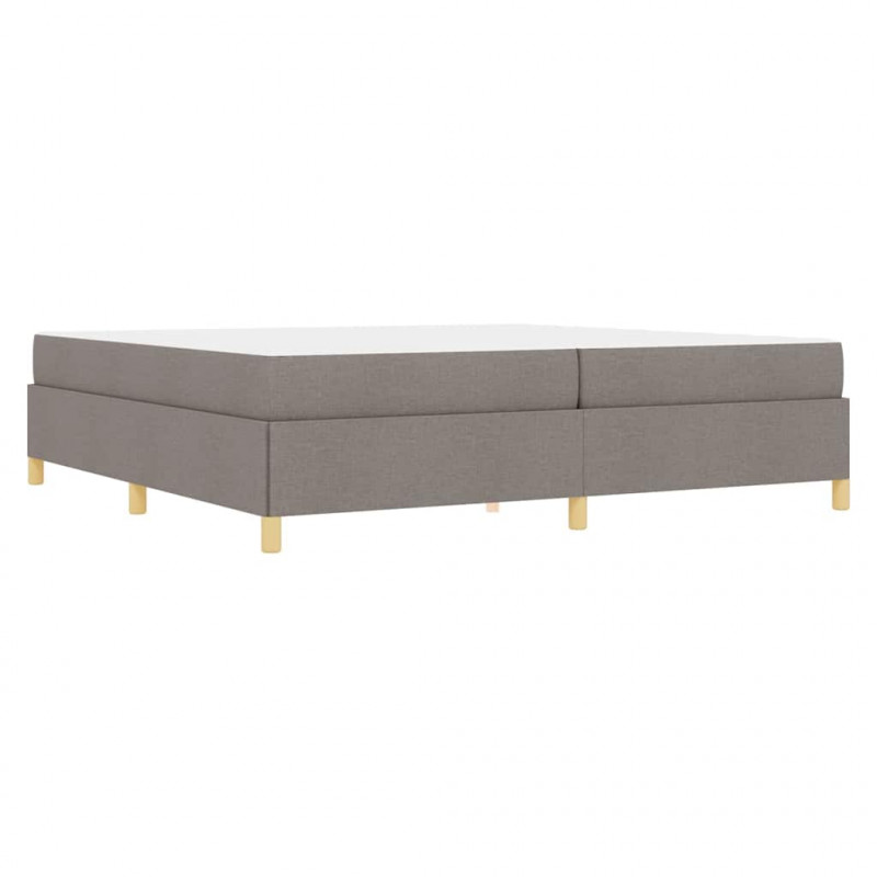 Ramka łóżka z materacem Ciemnoszary 200 x 200 cm tkanina