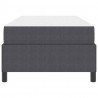 Ramka łóżka z materacem Ciemnoszary 90 x 200 cm tkanina