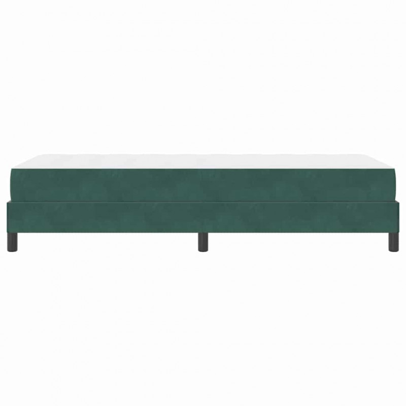 Łóżko sprężynowe z materacem Ciemna zieleń 100 x 200 cm tkanina