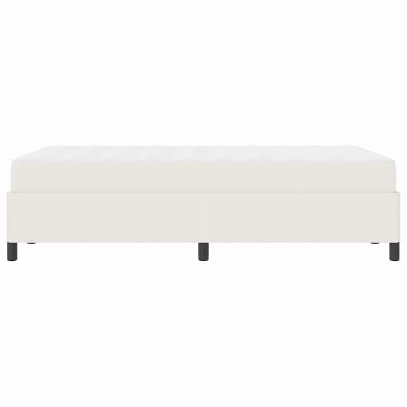 Ramka łóżka z materacem Kremowy 120 x 190 cm tkanina