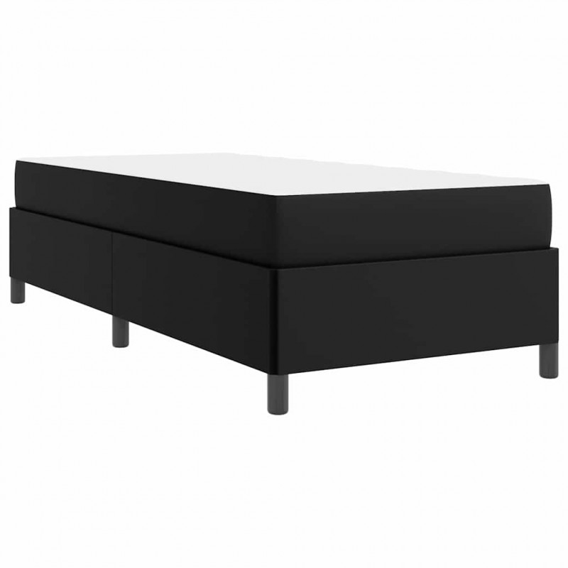 Ramka łóżka z materacem Czarny 90 x 200 cm tkanina