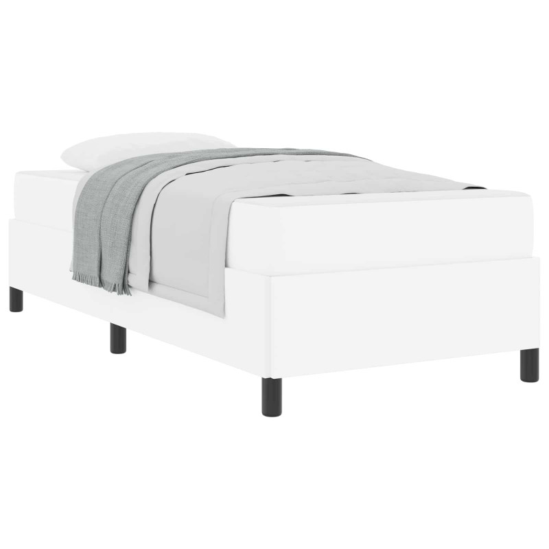 Ramka łóżka z materacem Biały 90 x 200 cm tkanina